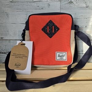 Herschel Heritage Crossbody Bag Weather Resistant 2.6L Orange Tan NWT